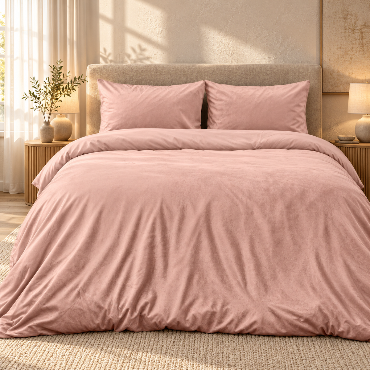 Dekbedovertrek Velvet – Luxe Fluweelzacht – Roze – Sleeptime