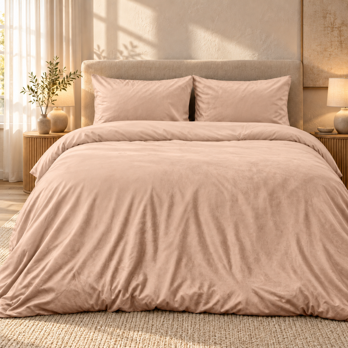 Dekbedovertrek Velvet – Luxe Fluweelzacht – Nude – Sleeptime
