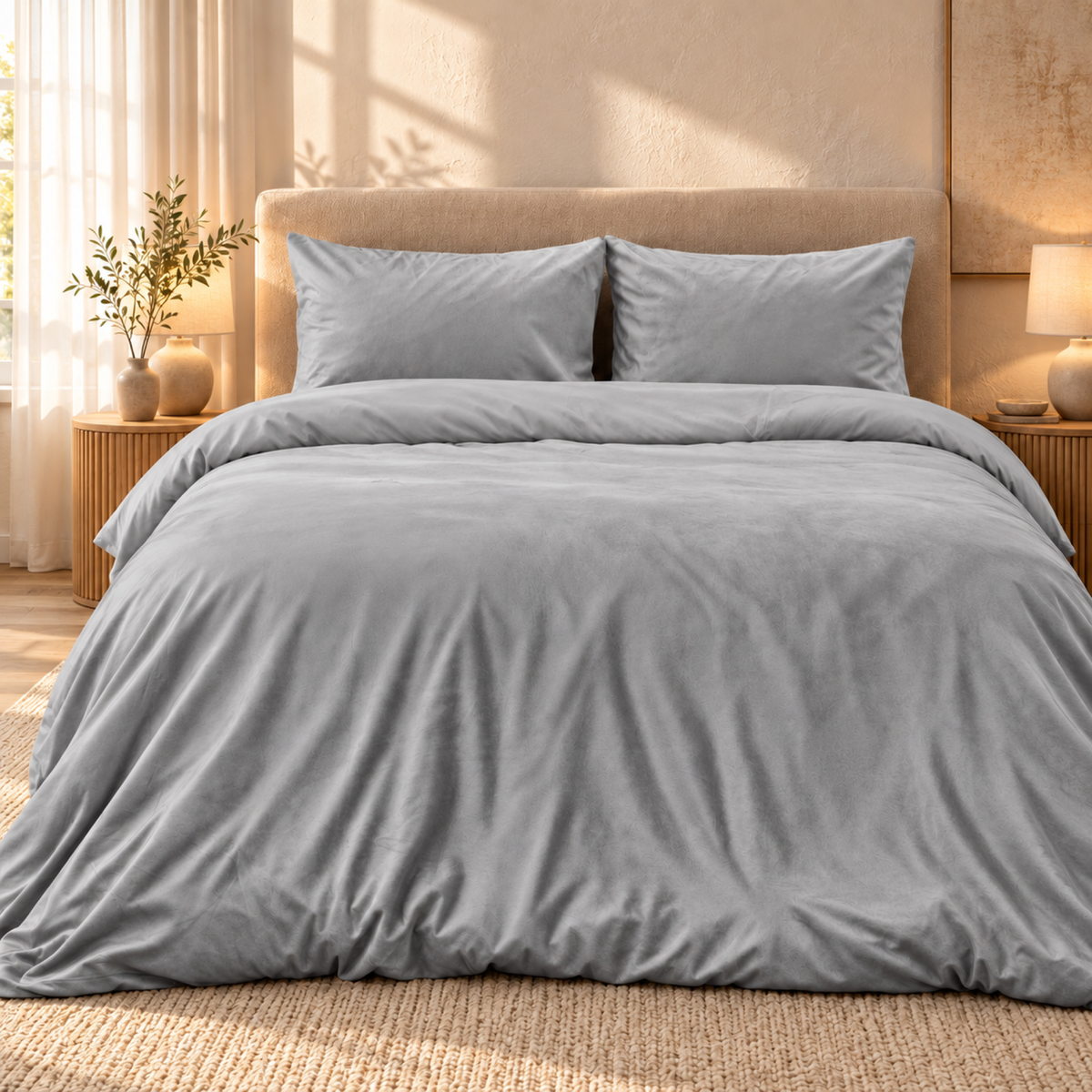 Dekbedovertrek Velvet – Luxe Fluweelzacht – Grijs – Sleeptime