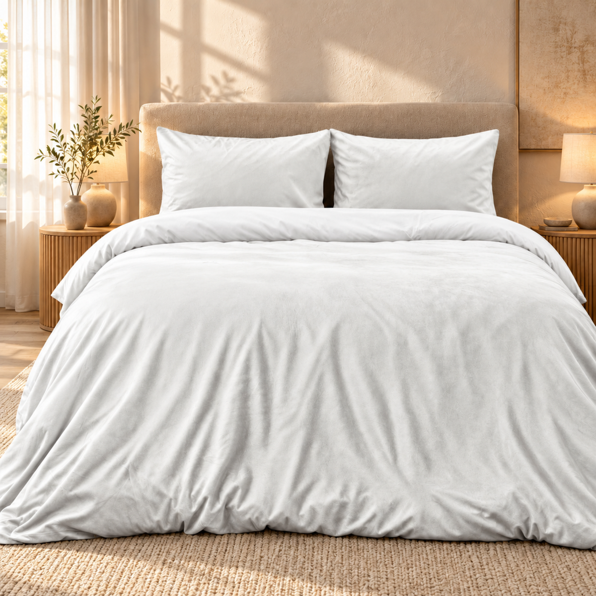 Dekbedovertrek Velvet – Luxe Fluweelzacht – Wit – Sleeptime