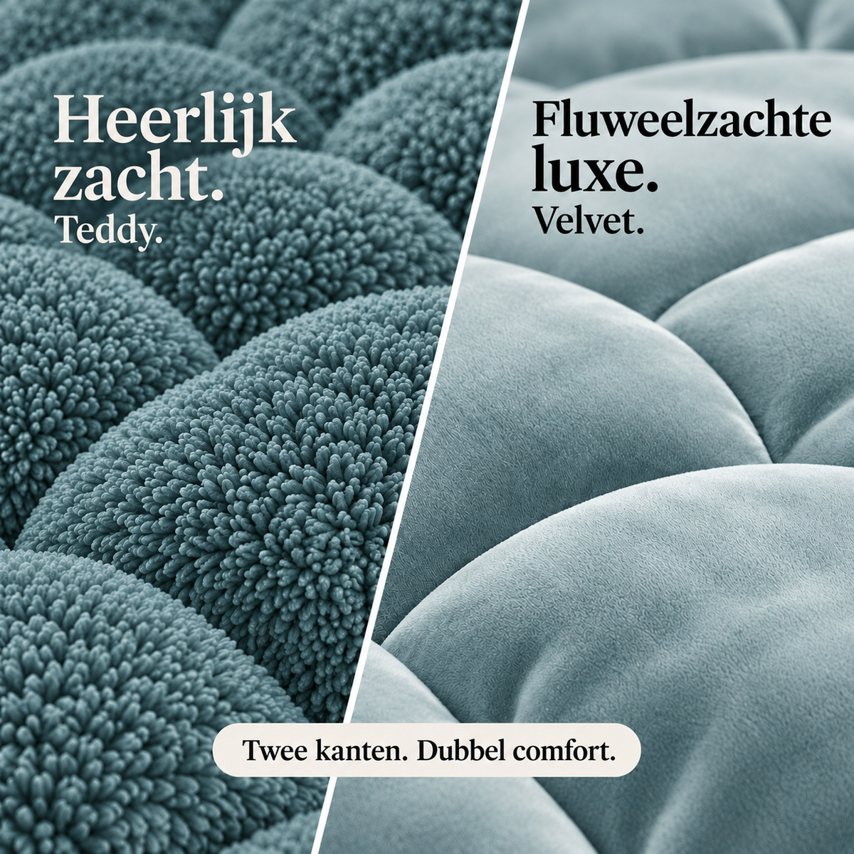 Dekbed en Overtrek in 1 – Zacht Teddy Velvet Dekbed – Groen – Sleeptime