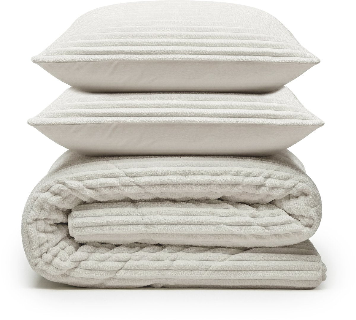 Sleeptime Dekbed en Overtrek in 1 - Flanel Rib - Beige