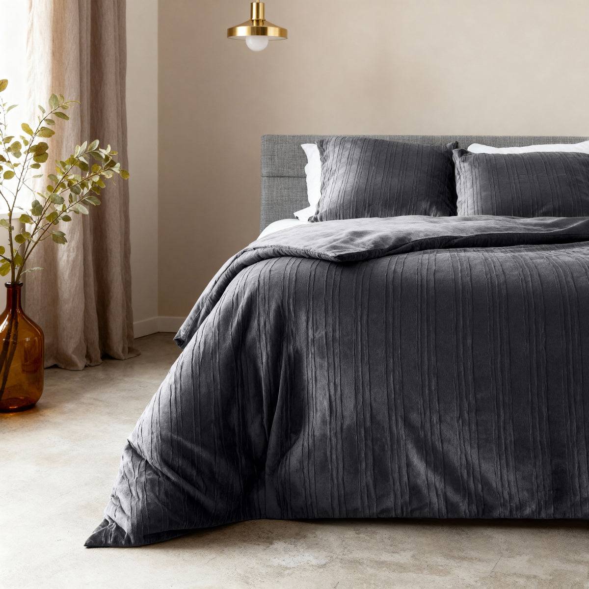 Velvet dekbedovertrek zwart – Lining – Sleeptime