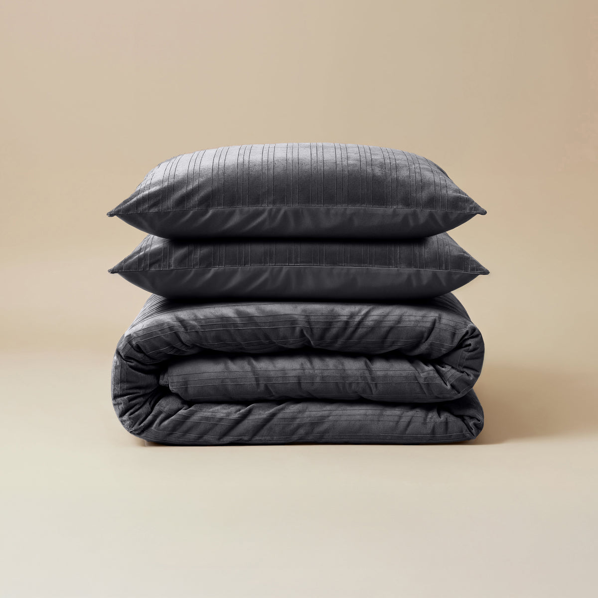 Velvet dekbedovertrek in zwart, Lining – Sleeptime