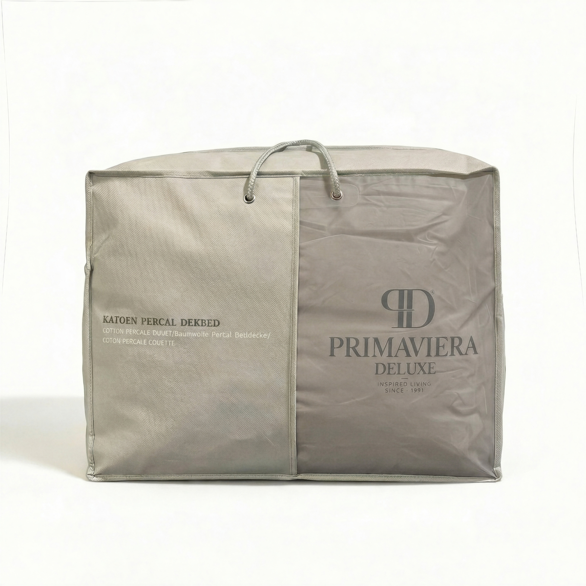 Primaviera Deluxe Dekbed en Overtrek in 1 – Perkal Hotel – Taupe
