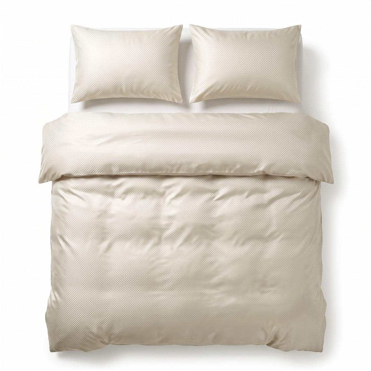 Hotel Dekbedovertrek – Luxe Satijnlook Micropercal – Creme – Sleeptime