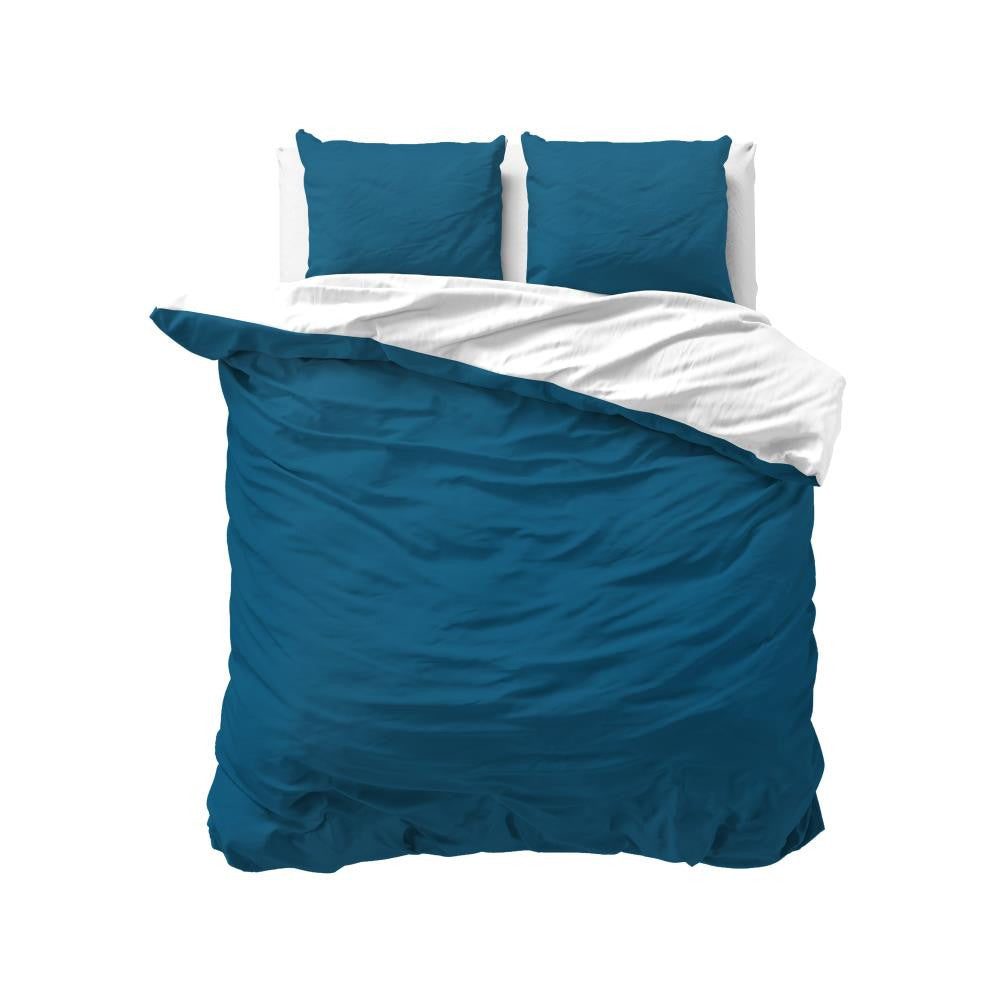 Zensation Twee Kleuren Navy/Wit Dekbedovertrek