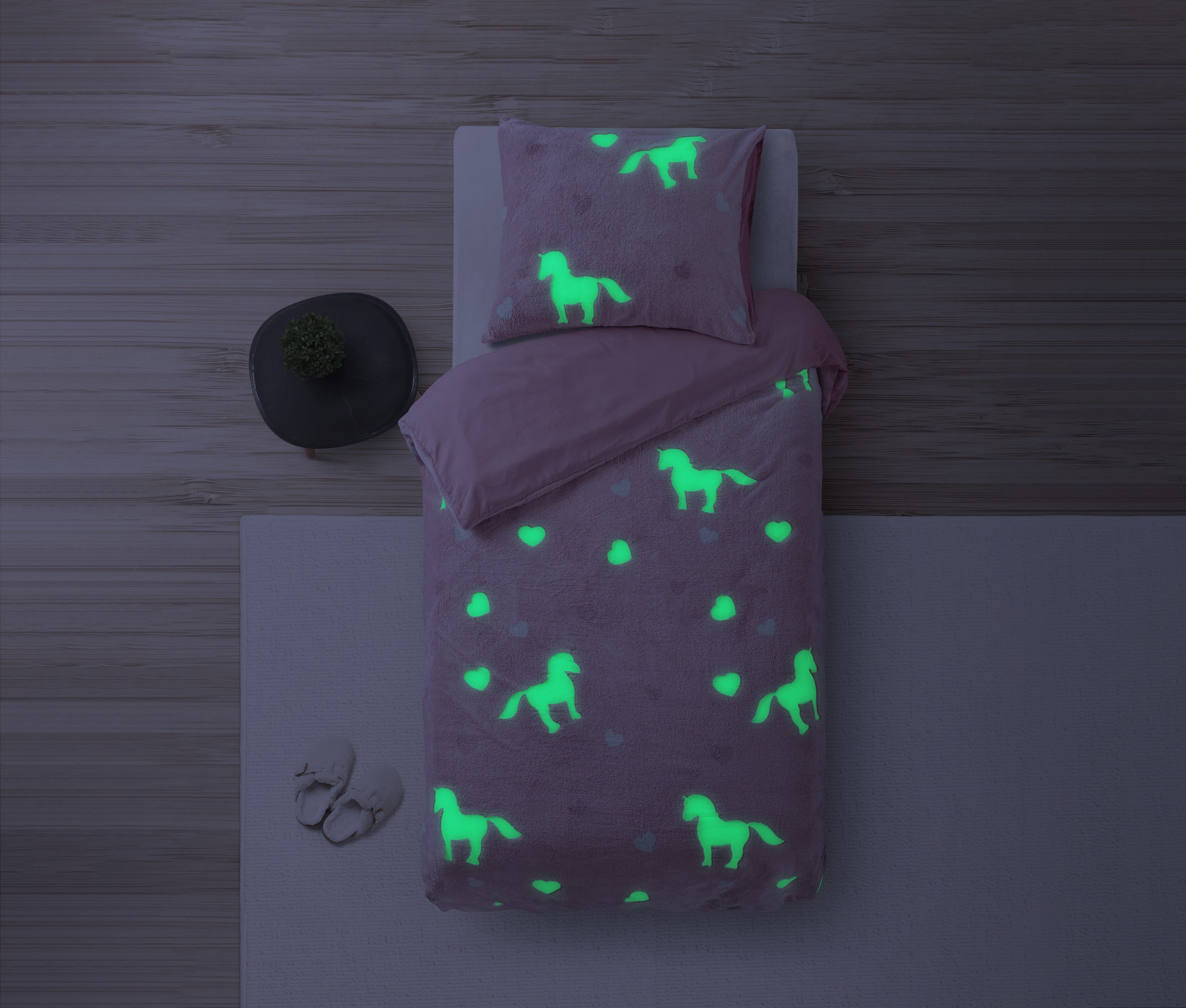 Sleeptime Kids Glow in the Dark Unicorn Dekbedovertrek