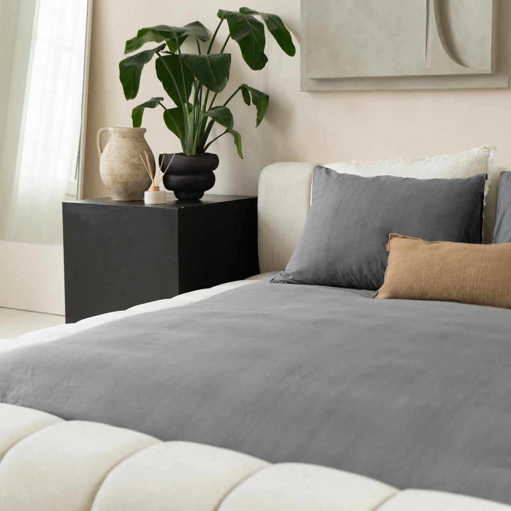 Dreamhouse Denim Stone Washed Antraciet Dekbedovertrek
