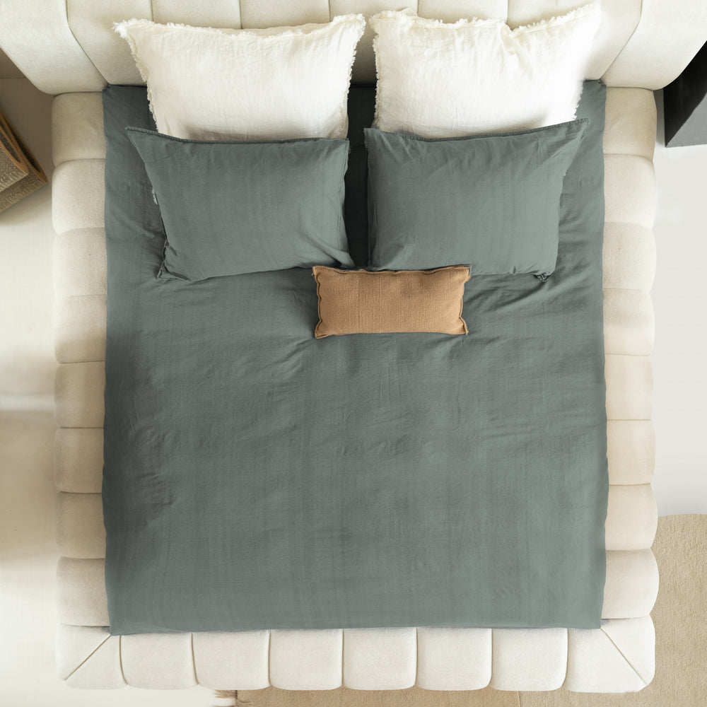 Dreamhouse Denim Stone Washed Groen Dekbedovertrek