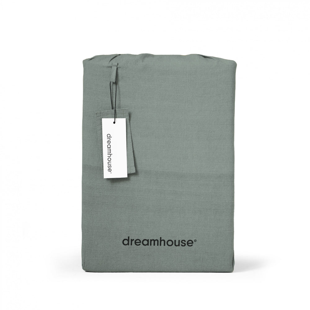 Dreamhouse Denim Stone Washed Groen Dekbedovertrek