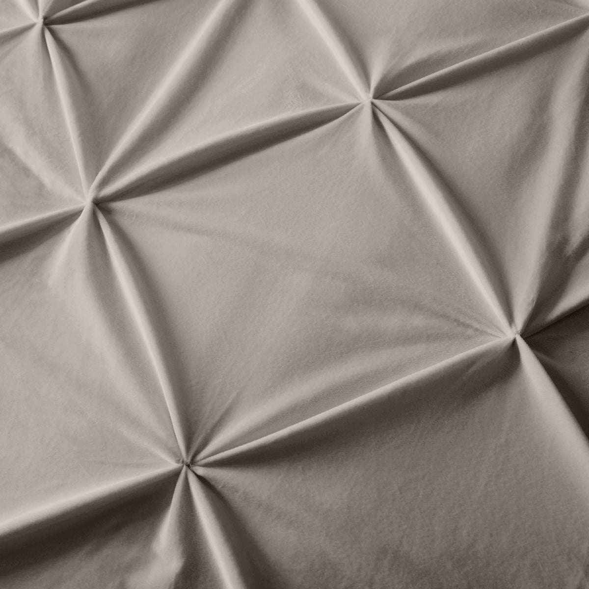 Velvet dekbedovertrek zand met diamant pintuck-stiksels – Sleeptime