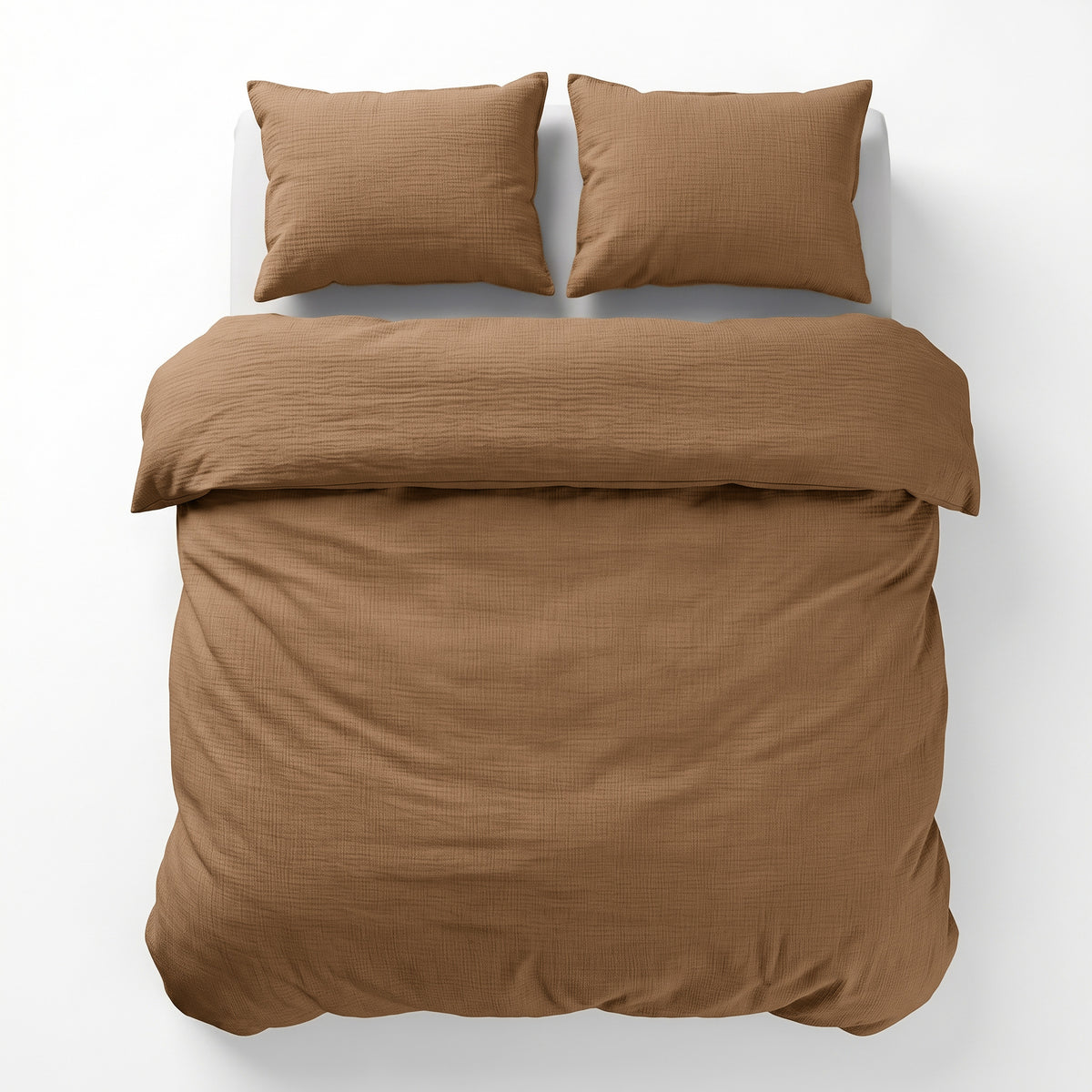 Mousseline dekbedovertrek terracotta 100% katoen – Dreamhouse