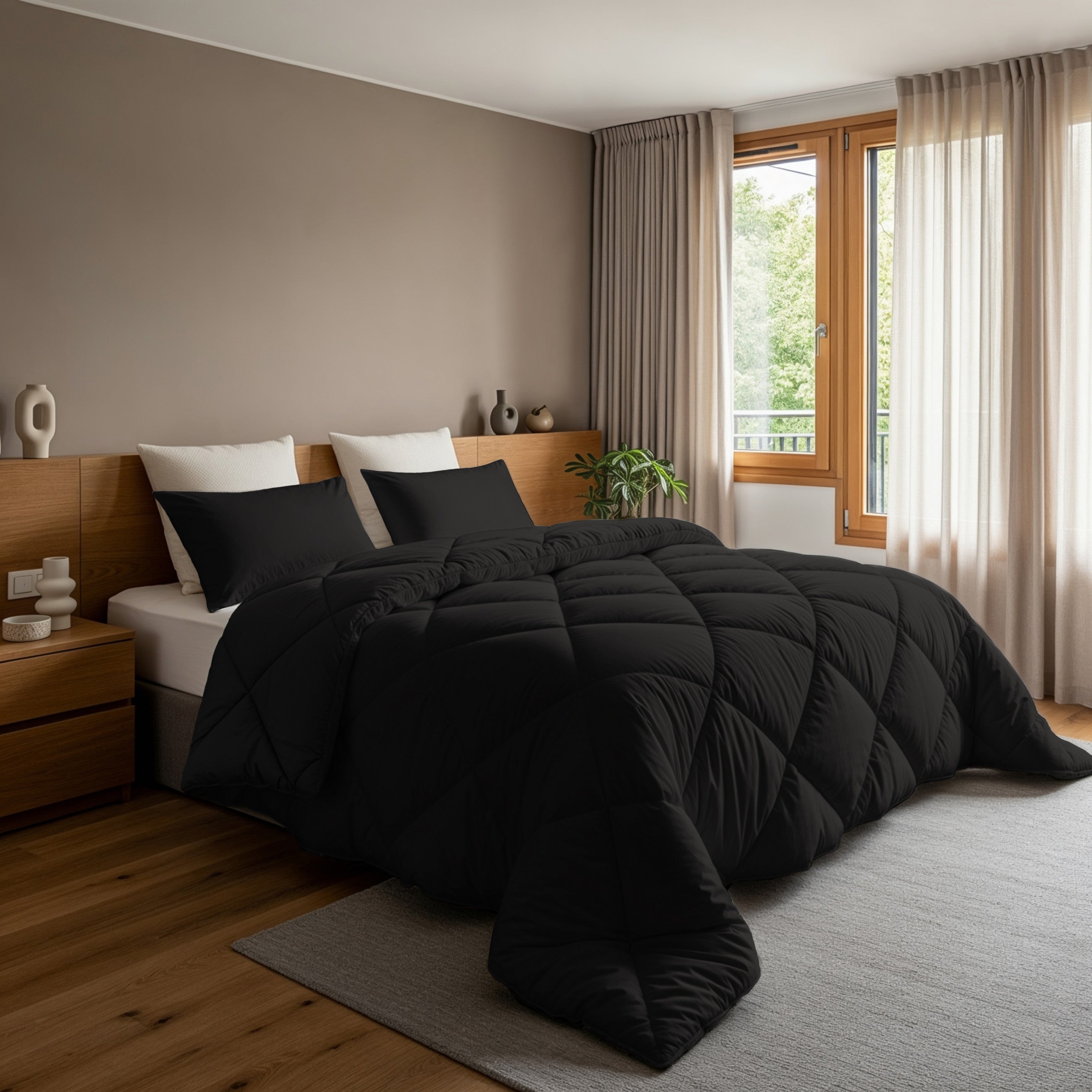 Sleeptime Dekbed en Overtrek in 1 - Diamond - Zwart