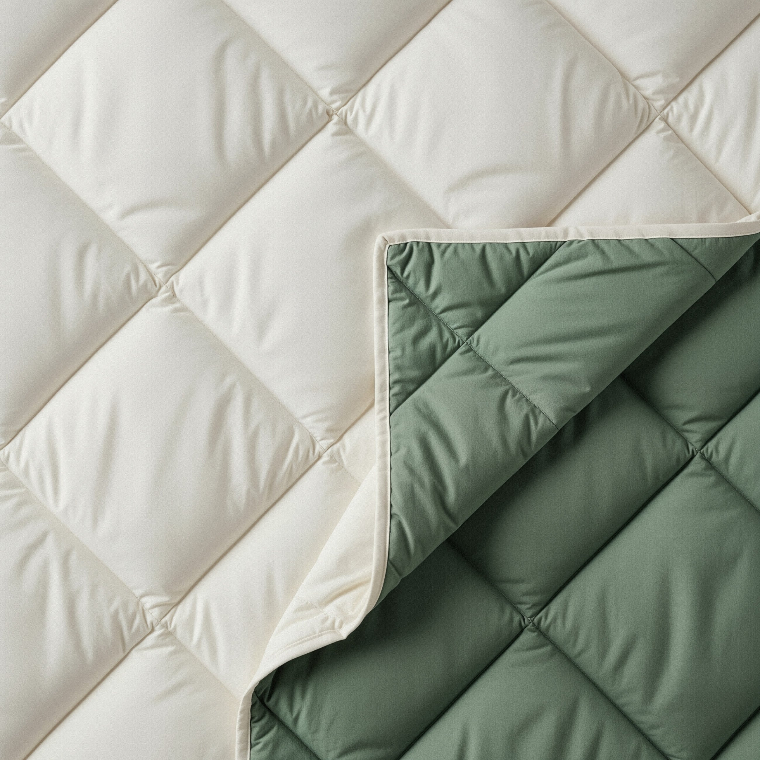 Sleeptime Dekbed en Overtrek in 1 - Diamond - Creme/Groen