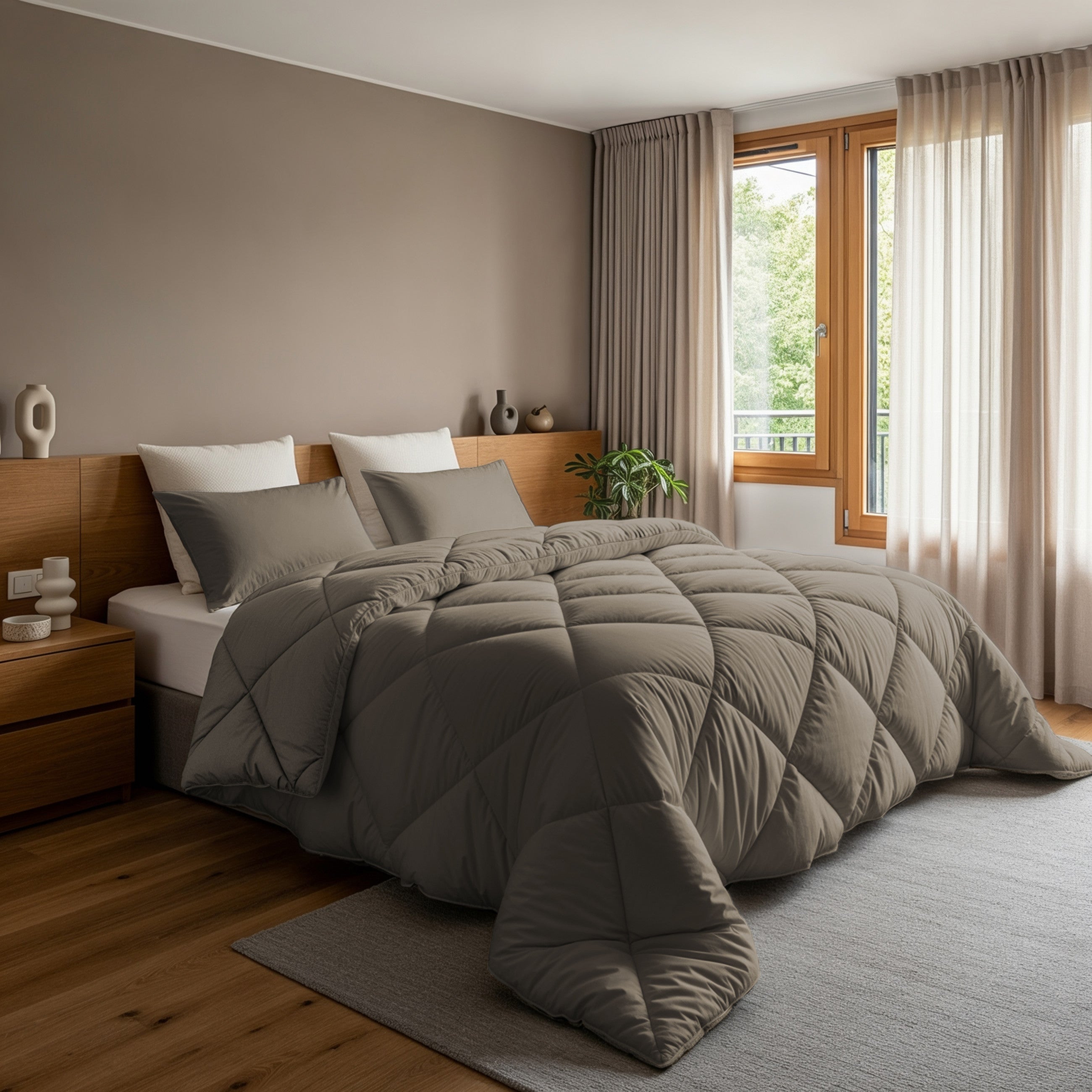 Sleeptime Dekbed en Overtrek in 1 - Diamond - Taupe