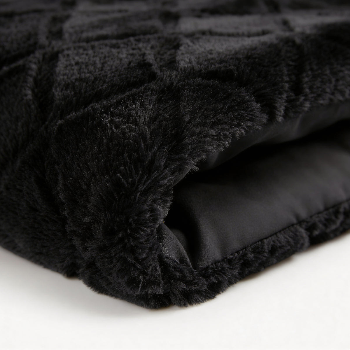 Sleeptime Syon Teddy faux fur dekbedovertrek, kleur zwart