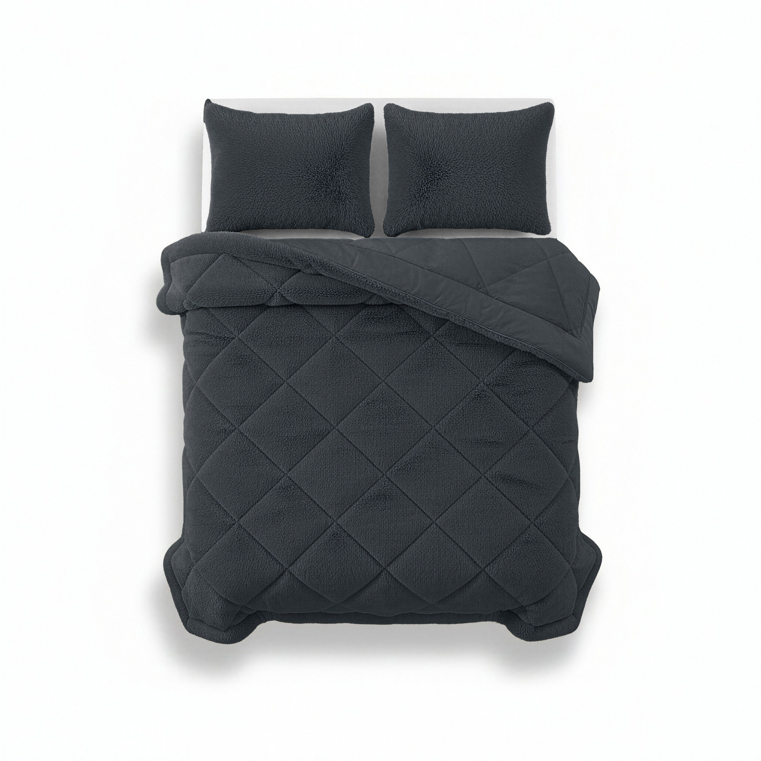 Sleeptime Dekbed en Overtrek in 1 - Fluffy Teddy - Antraciet