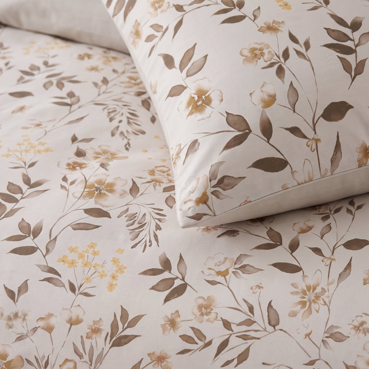 Dekbed en Overtrek in 1 – Bianca Beige – Digitale Print met Kussenslopen – Sleeptime - Dromen & Wonen