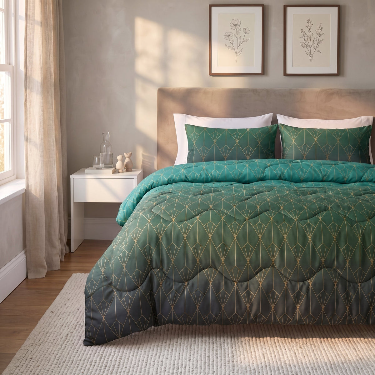 Dekbed en Overtrek in 1 – Bowen Groen – Sleeptime - Dromen & Wonen