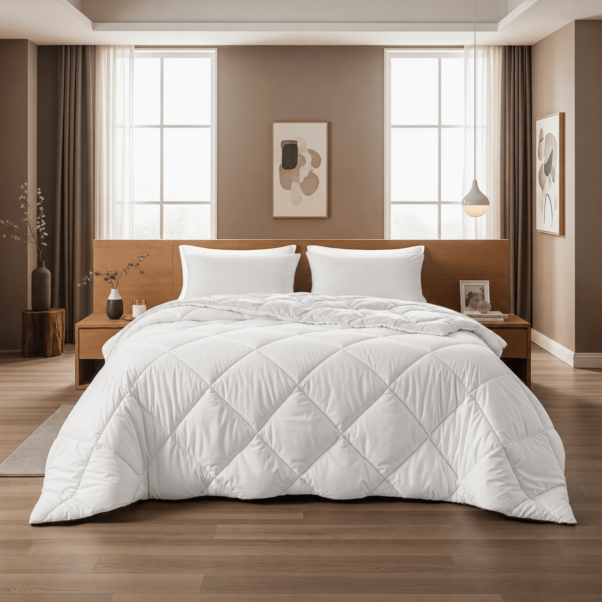 Dekbed en Overtrek in 1 - Diamond - Zacht & Wasbaar - Sleeptime - Beige - Dromen & Wonen