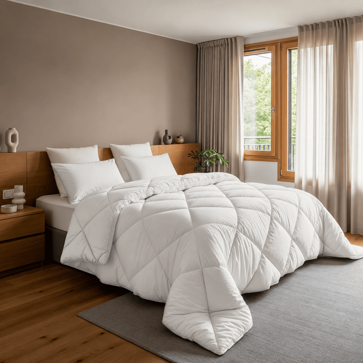 Dekbed en Overtrek in 1 - Diamond - Zacht & Wasbaar - Sleeptime - Beige - Dromen & Wonen