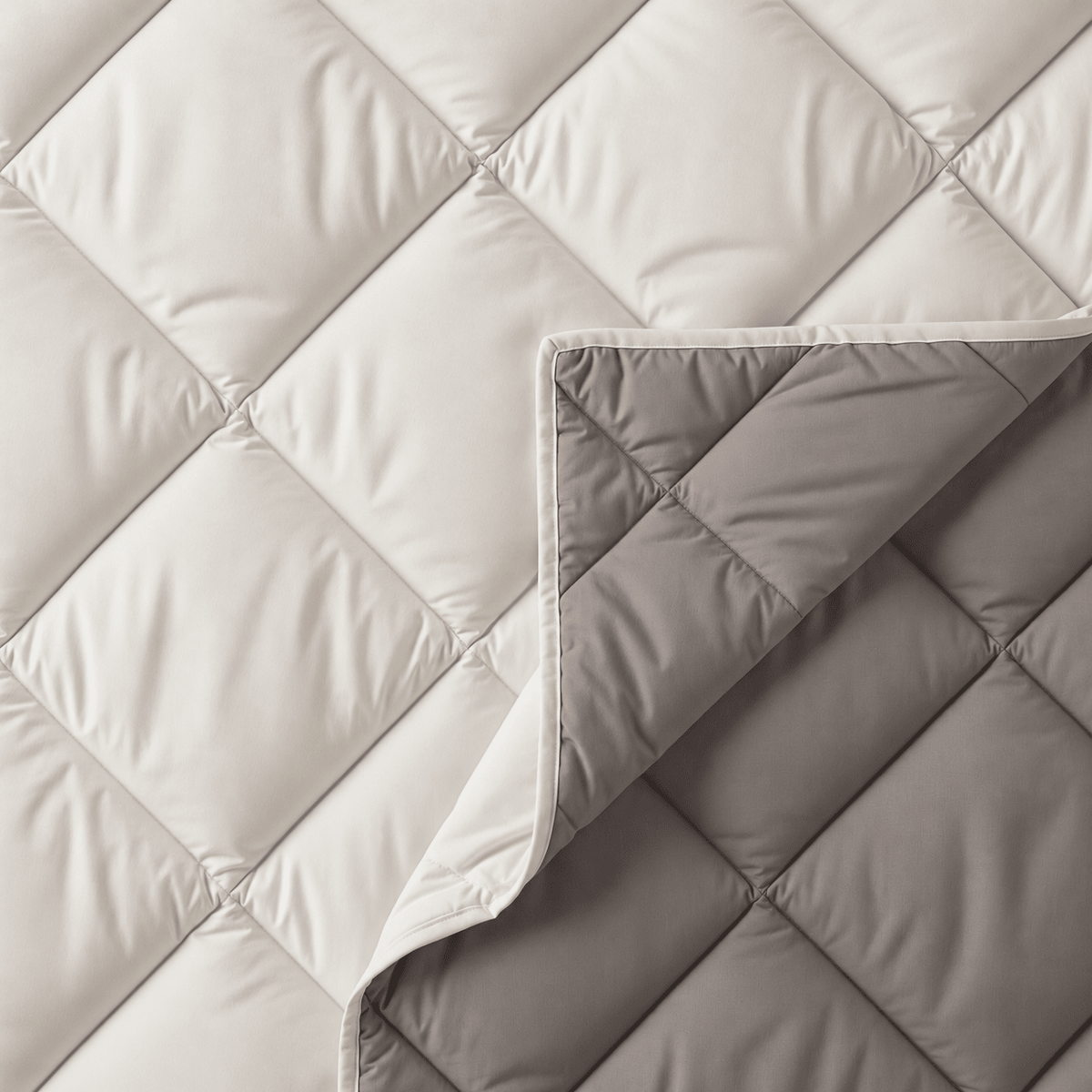 Dekbed en Overtrek in 1 - Diamond - Zacht & Wasbaar - Sleeptime - Beige/Taupe - Dromen & Wonen