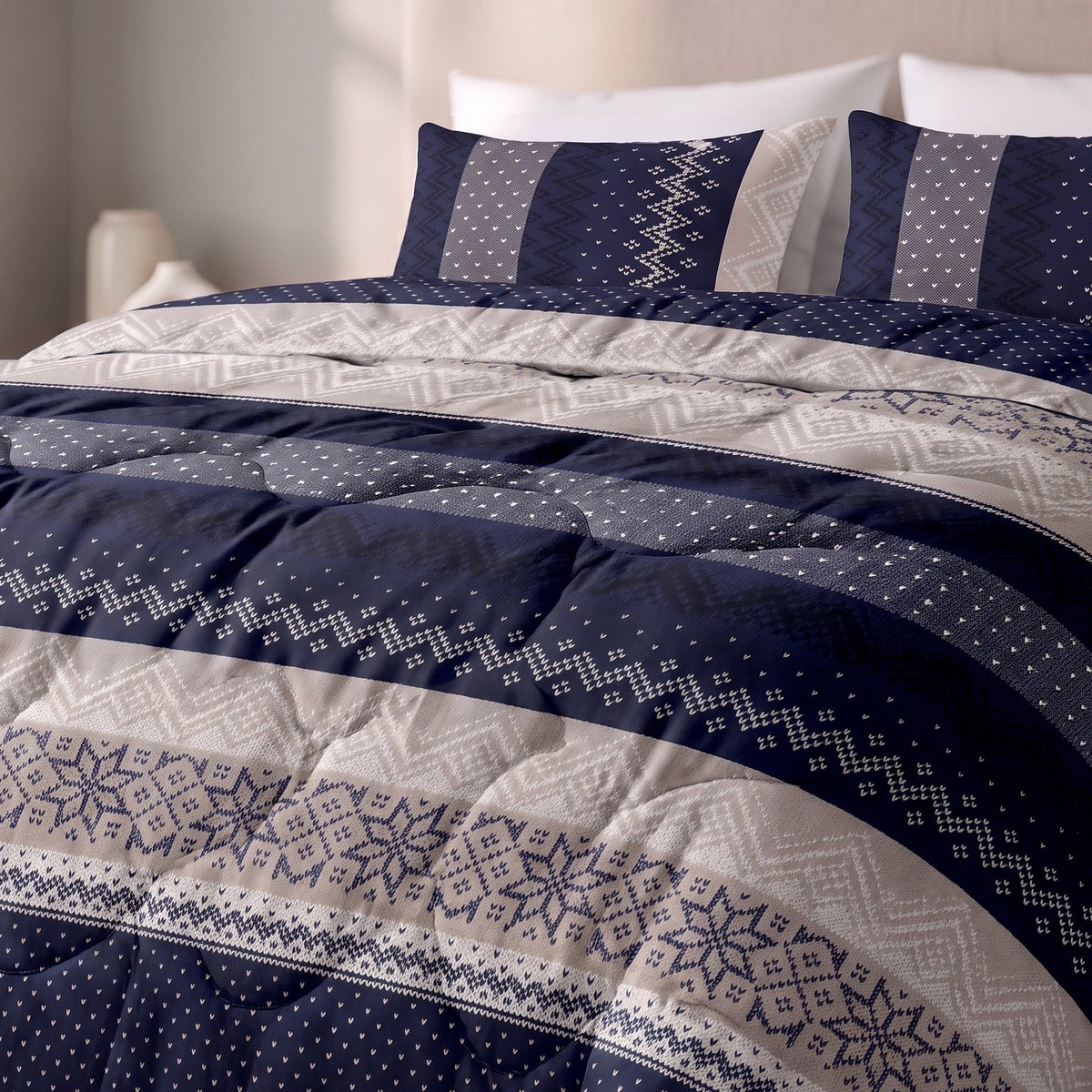 Dekbed en Overtrek in 1 – Elisabeth Navy – Sleeptime - Dromen & Wonen