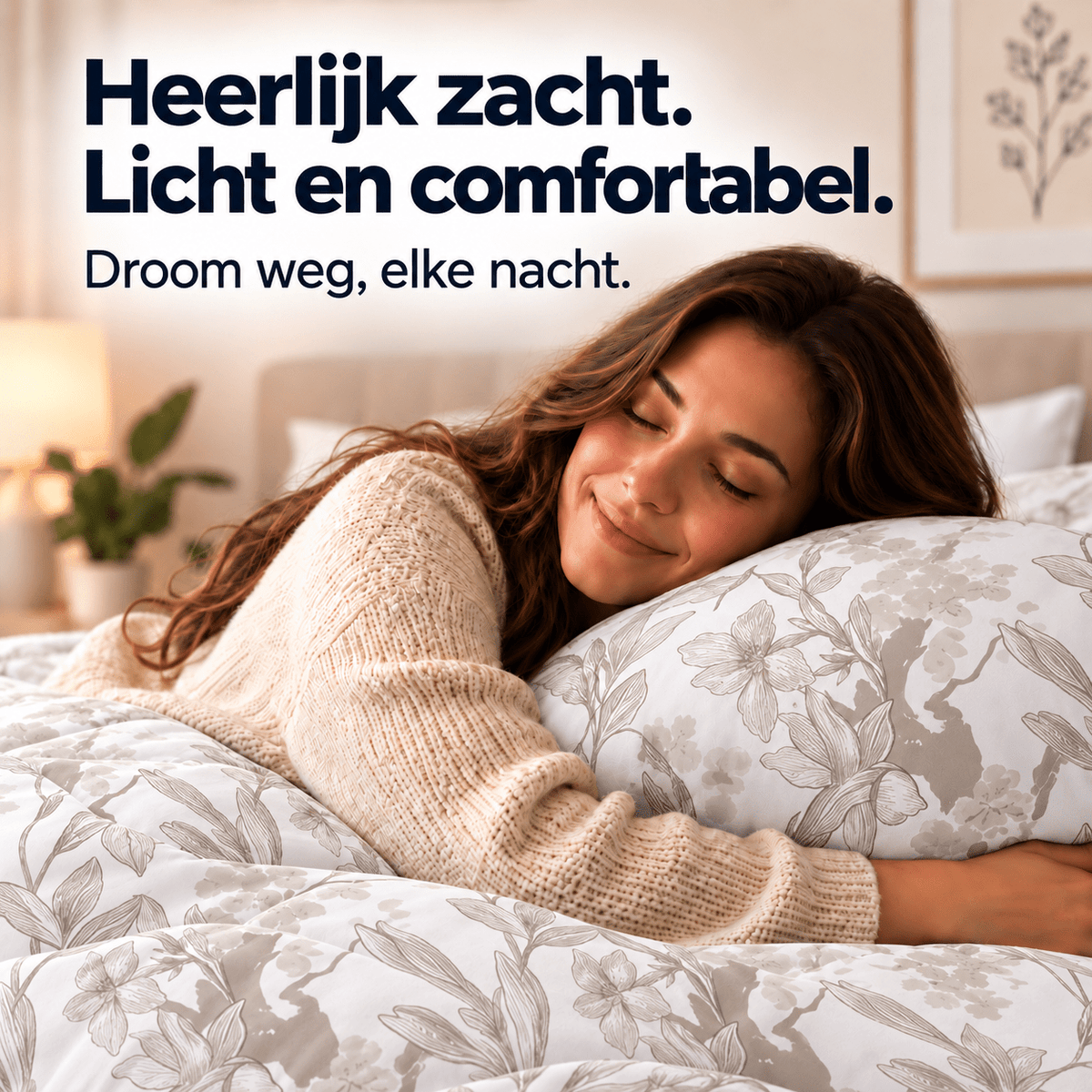 Dekbed en Overtrek in 1 – Flynn Wit – Sleeptime - Dromen & Wonen