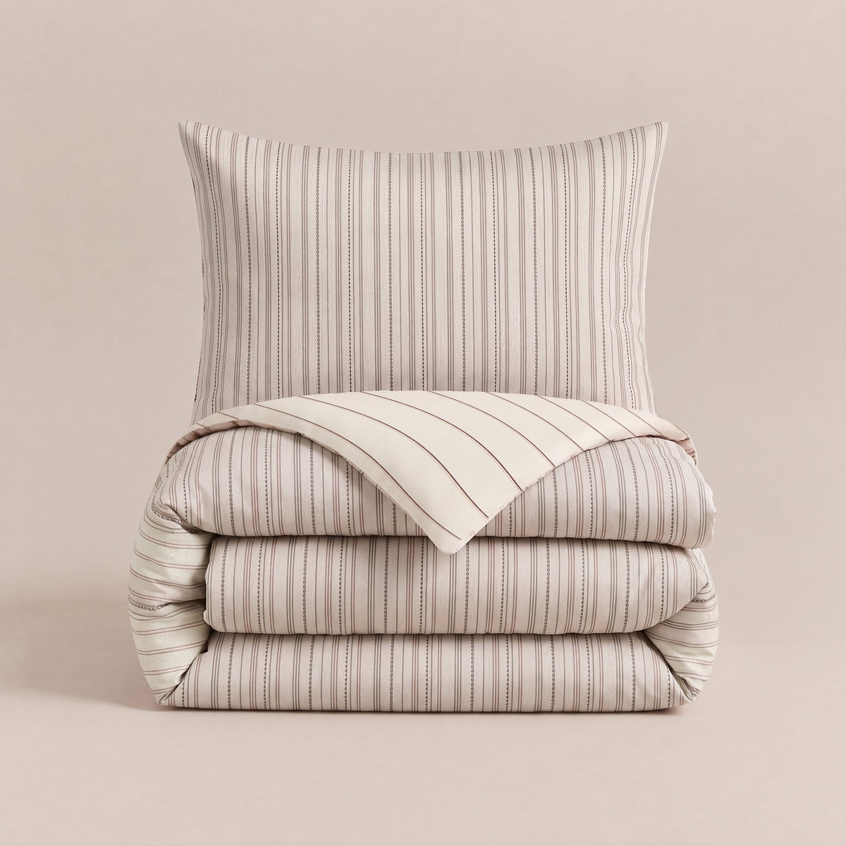 Dekbed en Overtrek in 1 – Max Beige/Roze – Digitale Print met Kussenslopen – Sleeptime - Dromen & Wonen