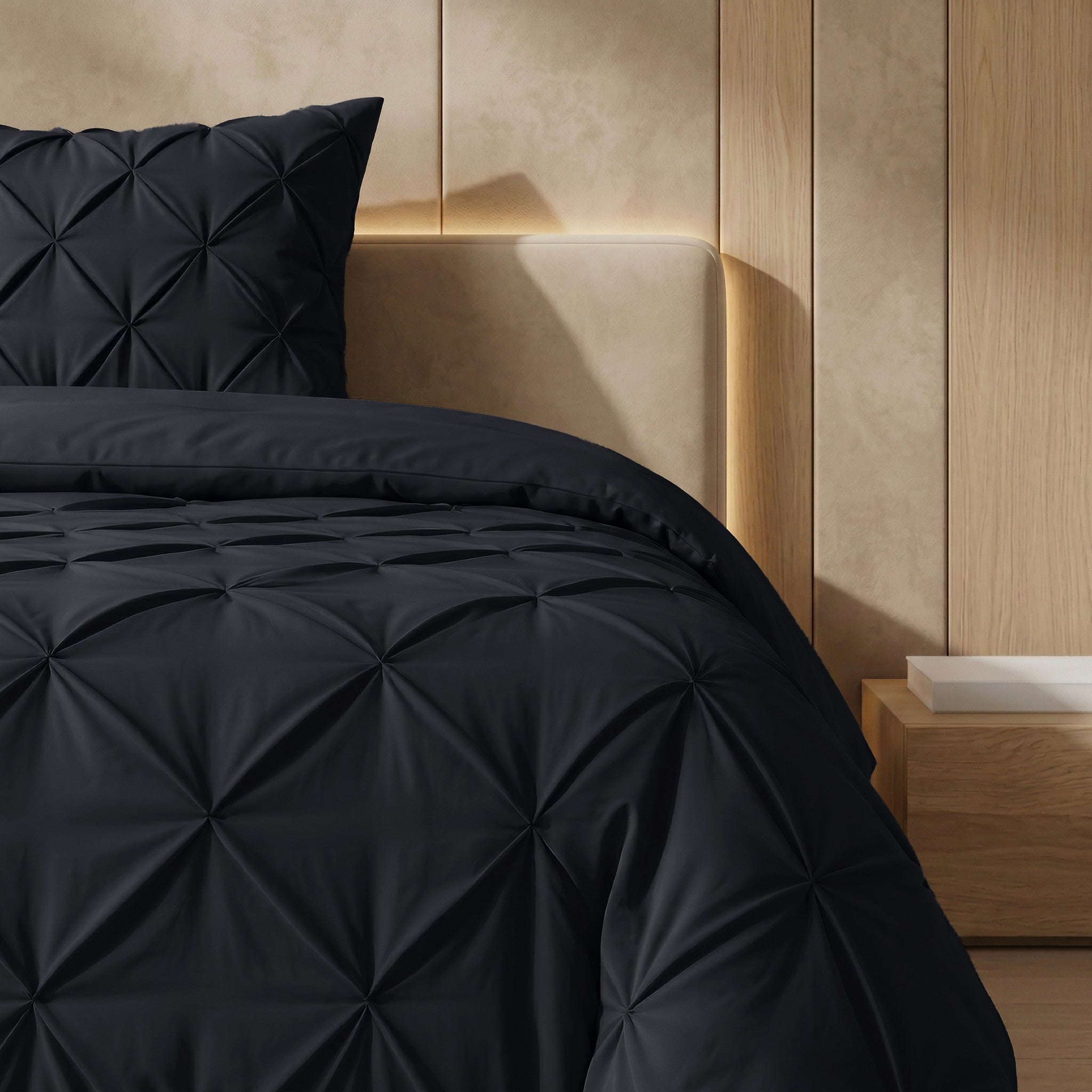 Dekbed en Overtrek in 1 – Pintuck Design – Antraciet – Sleeptime - Dromen & Wonen