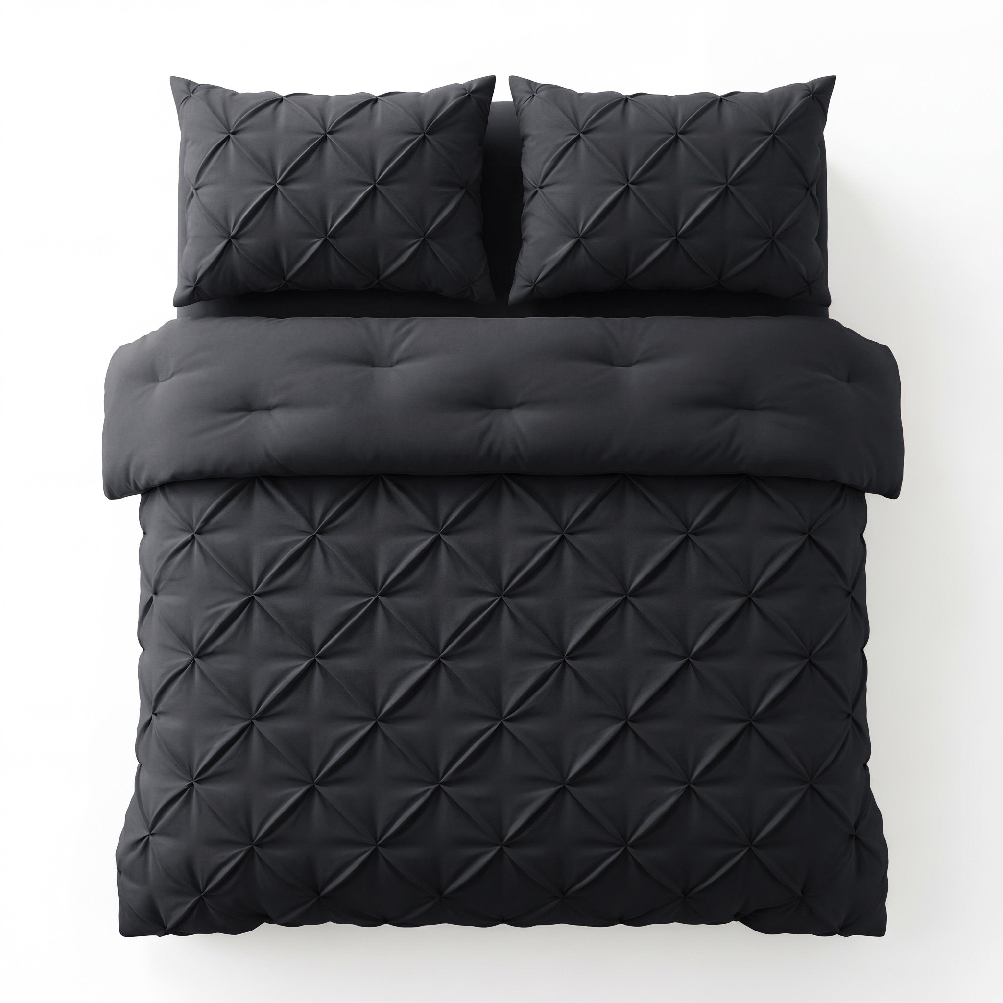 Dekbed en Overtrek in 1 – Pintuck Design – Antraciet – Sleeptime - Dromen & Wonen