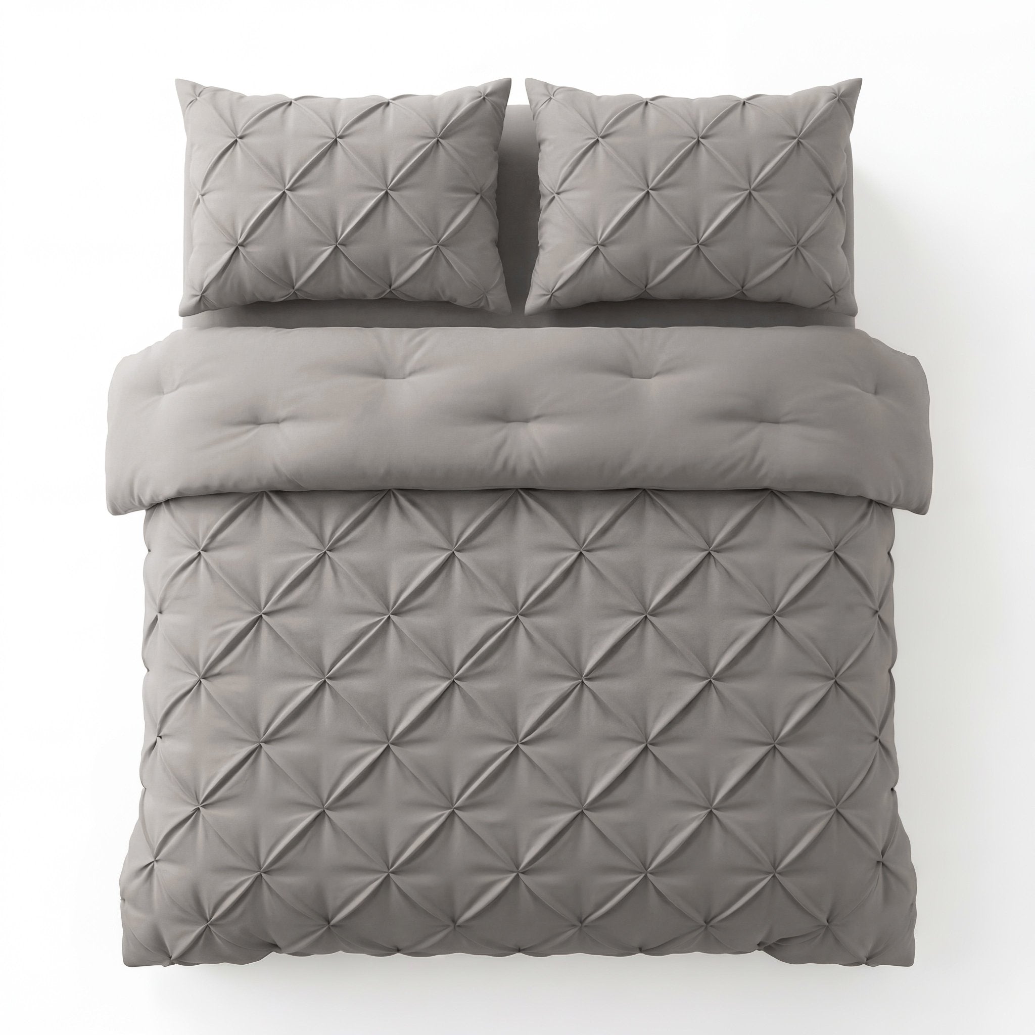 Dekbed en Overtrek in 1 – Pintuck Design – Grijs – Sleeptime - Dromen & Wonen