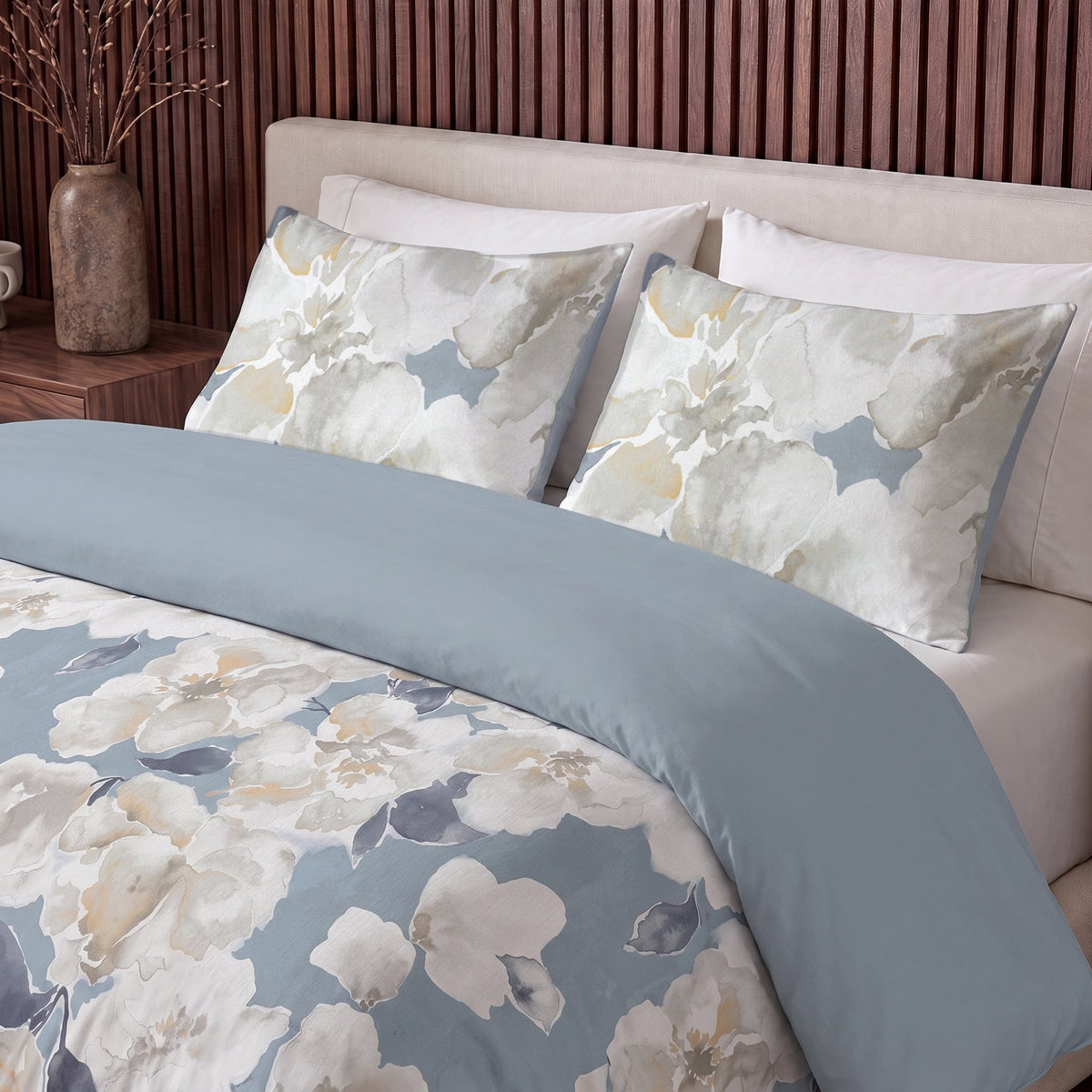 Dekbed en Overtrek in 1 – Stephanie Blauw – Digitale Print met Kussenslopen – Sleeptime - Dromen & Wonen