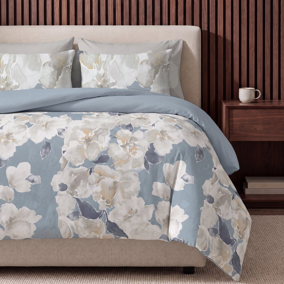 Dekbed en Overtrek in 1 – Stephanie Blauw – Digitale Print met Kussenslopen – Sleeptime - Dromen & Wonen