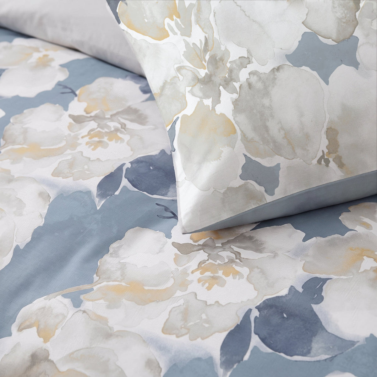 Dekbed en Overtrek in 1 – Stephanie Blauw – Digitale Print met Kussenslopen – Sleeptime - Dromen & Wonen
