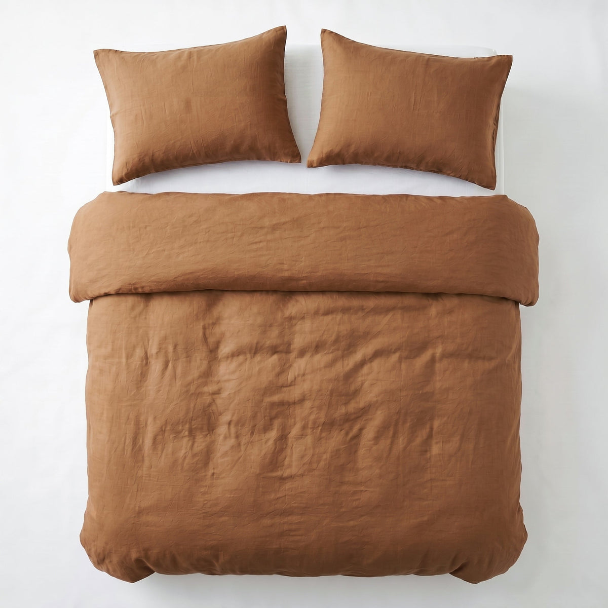 Dekbedovertrek Stone Washed - 100% Gewassen Katoen - Brown - Dreamhouse - Dromen & Wonen