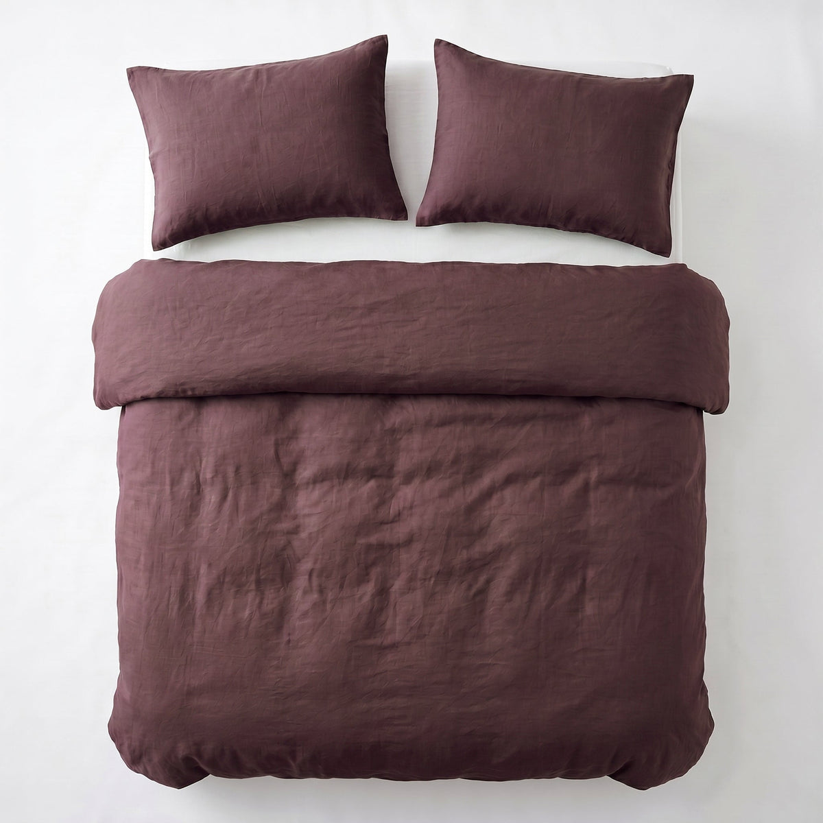 Dekbedovertrek Stone Washed - 100% Gewassen Katoen - Burgundy - Dreamhouse - Dromen & Wonen