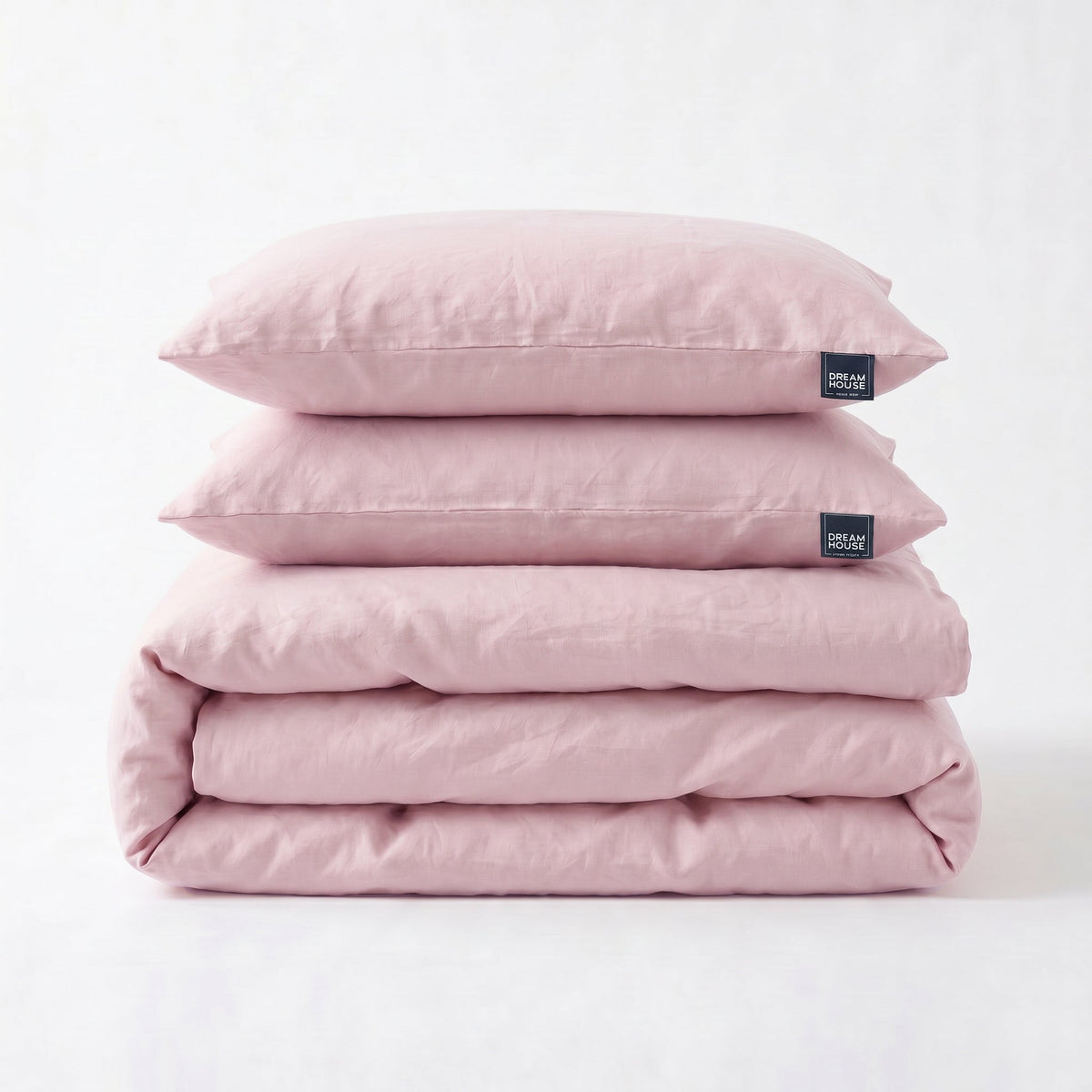 Dekbedovertrek Stone Washed - 100% Gewassen Katoen - Pink - Dreamhouse - Dromen & Wonen