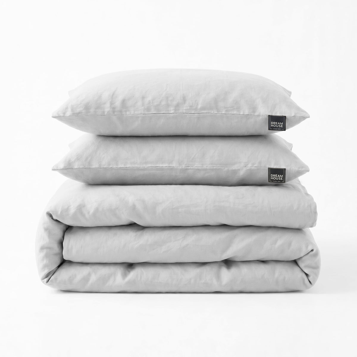 Dekbedovertrek Stone Washed - 100% Gewassen Katoen - White - Dreamhouse - Dromen & Wonen