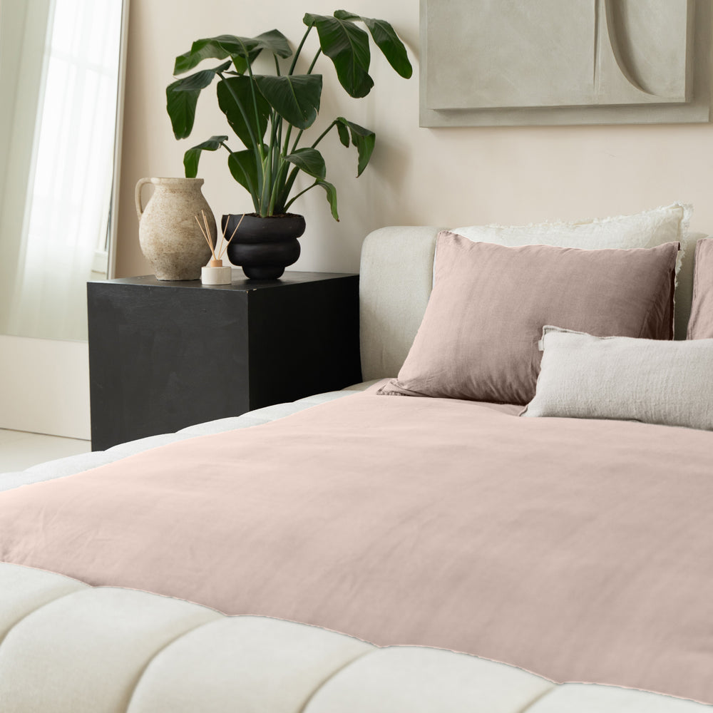 Dreamhouse Denim Stone Washed Roze Dekbedovertrek