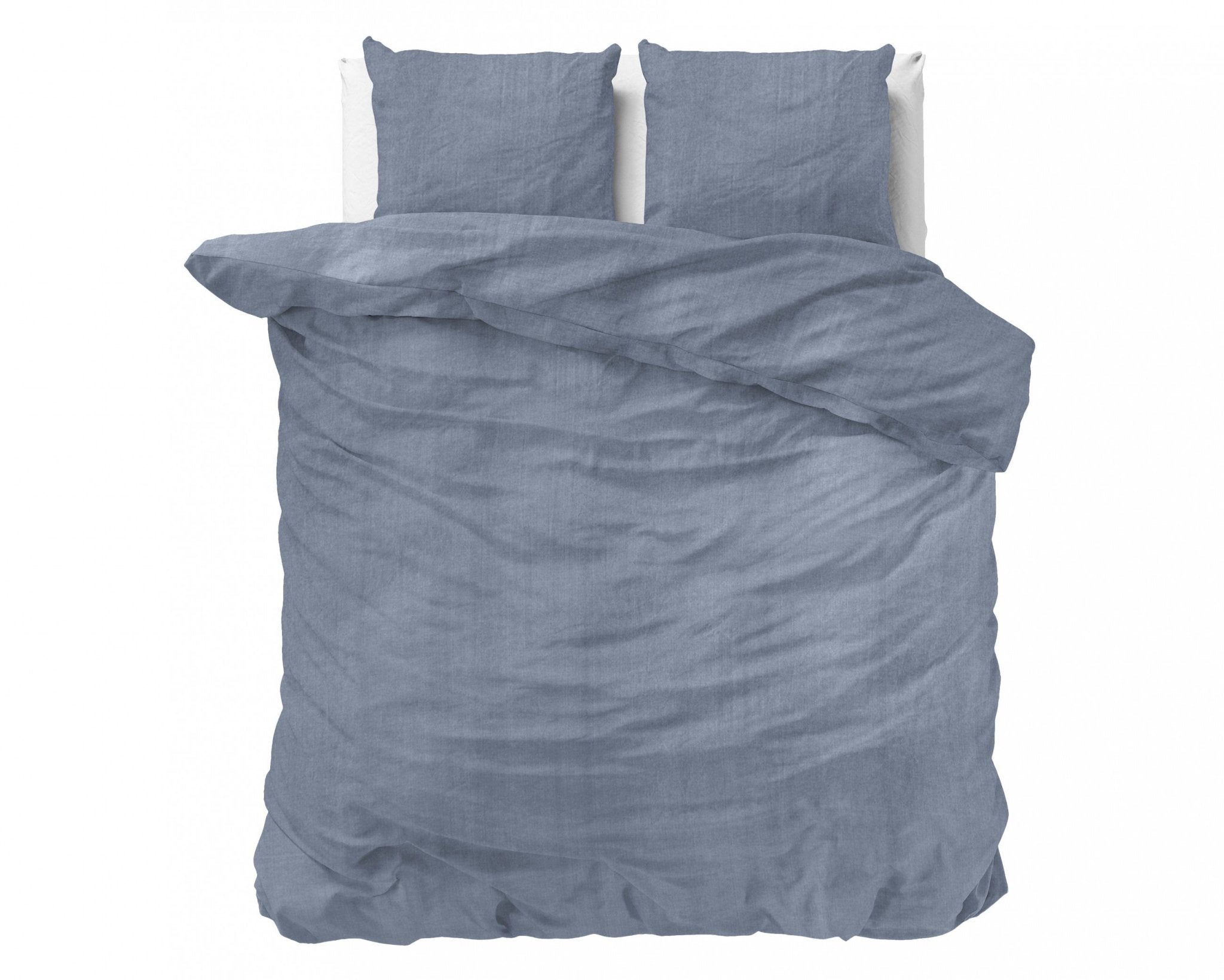 Dreamhouse Denim Stone Washed Blauw Dekbedovertrek - Dromen & Wonen