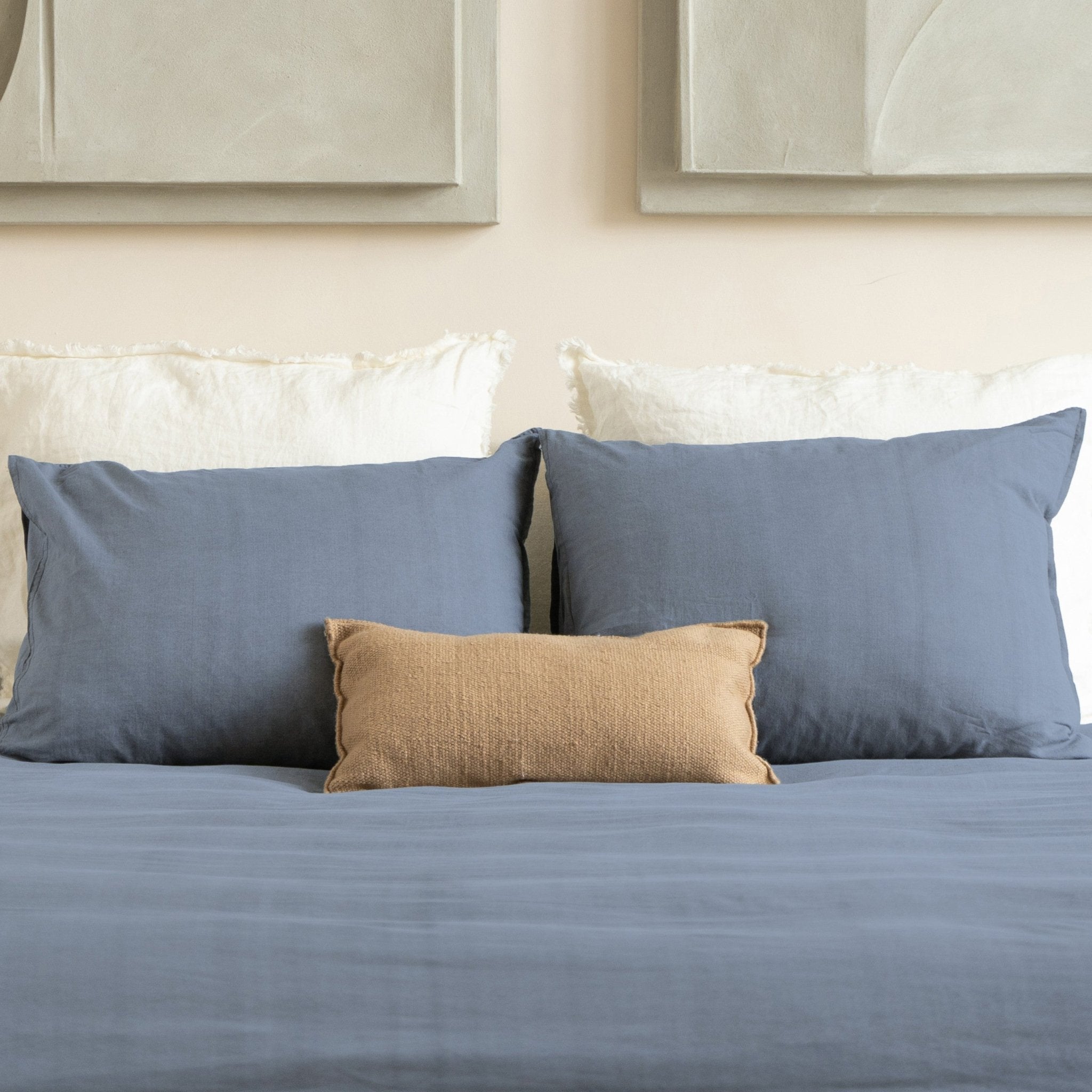 Dreamhouse Denim Stone Washed Blauw Dekbedovertrek - Dromen & Wonen