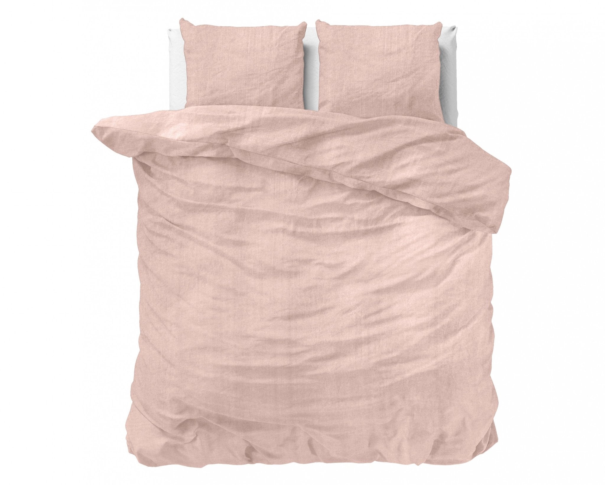 Dreamhouse Denim Stone Washed Roze Dekbedovertrek - Dromen & Wonen
