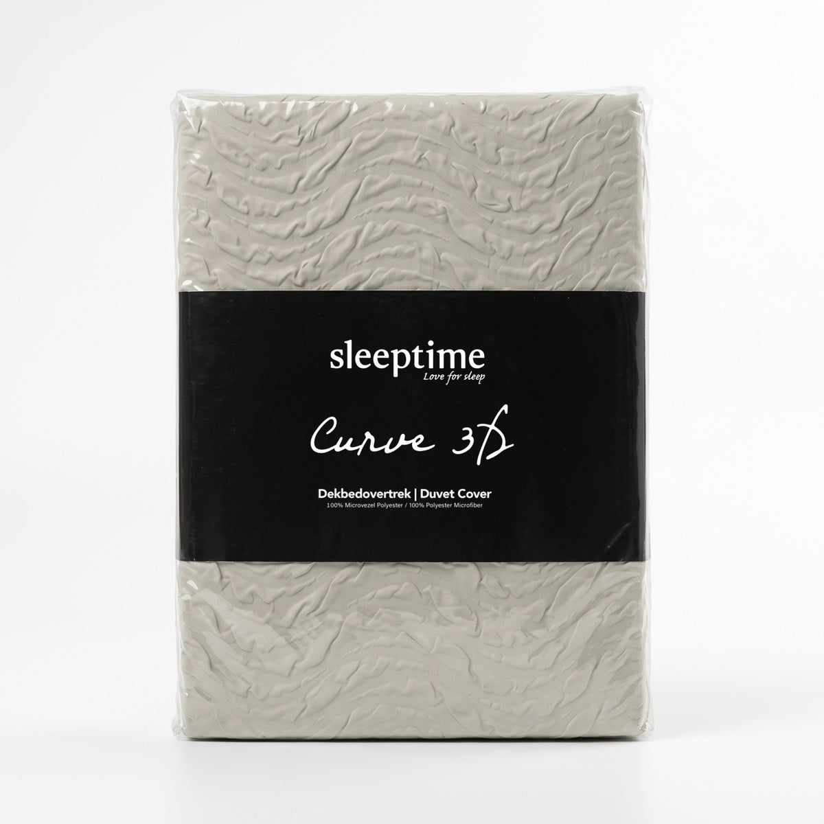 Embossed Dekbedovertrek Creme – Curve 3D Reliëf – Zacht Microvezel met Kussenslopen – Sleeptime - Dromen & Wonen