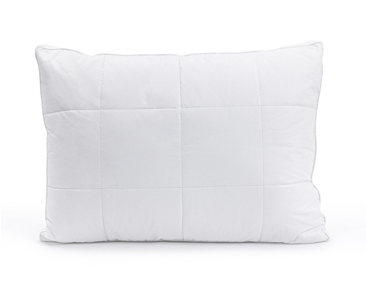 Ganzenveren Hoofdkussen 50x70 cm – 3-Kamer met Microgel – Perkal Katoen – Dreamhouse - Dromen & Wonen