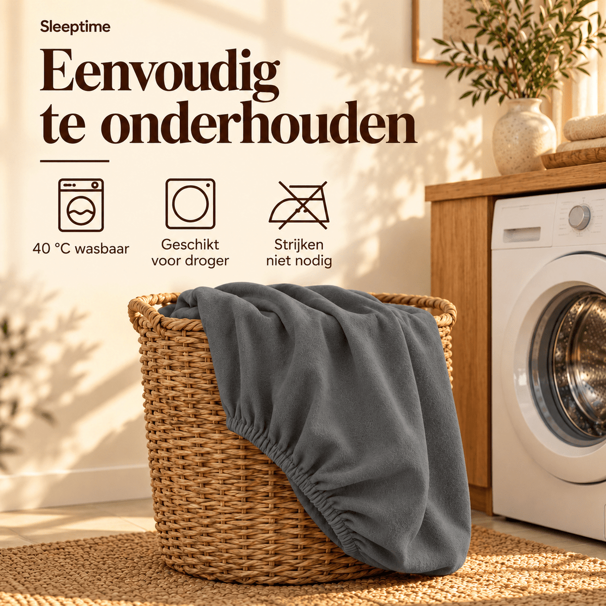 Hoeslaken Flanel Premium – 100% Katoen 160 gsm – Antraciet – Dreamhouse - Dromen & Wonen