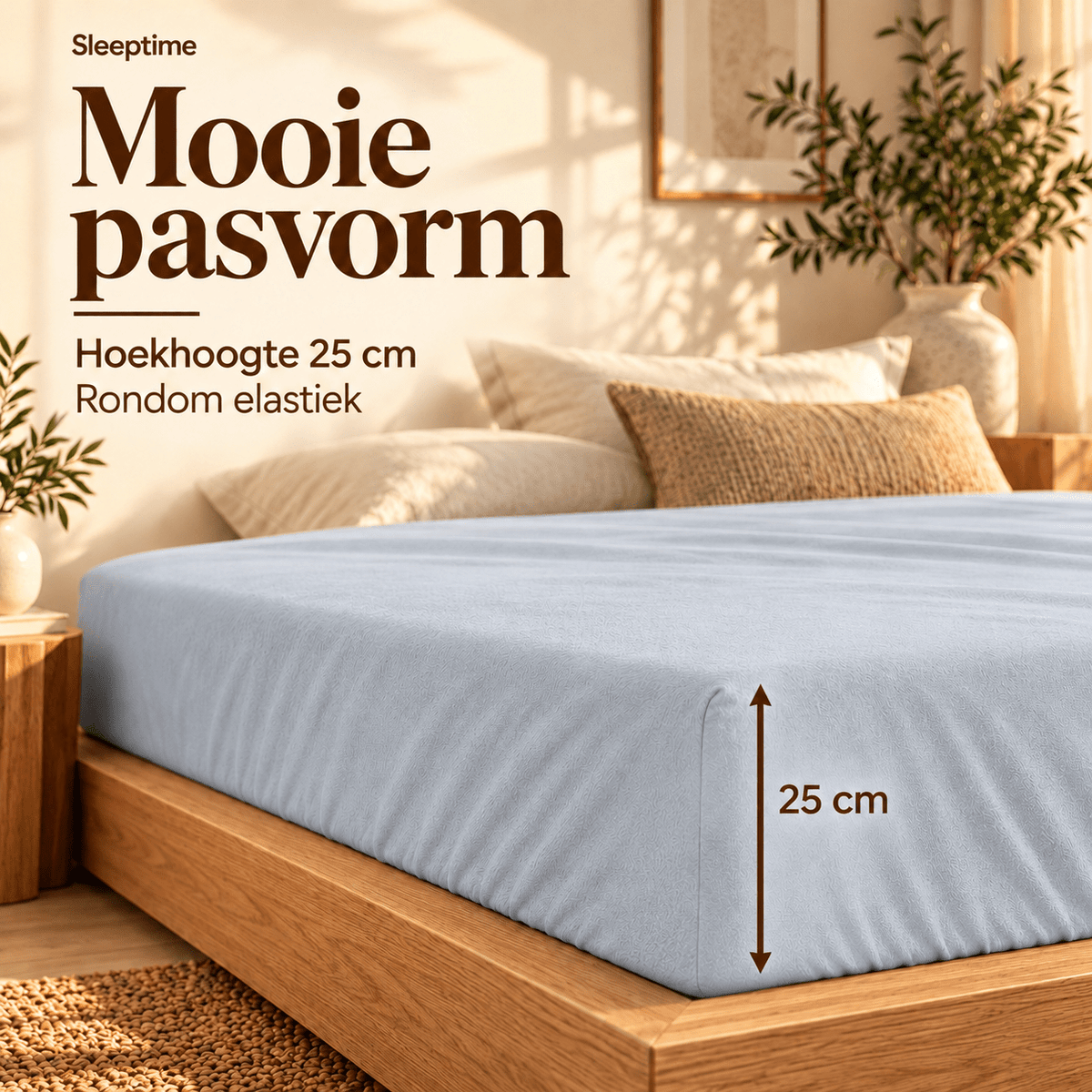 Hoeslaken Flanel Premium – 100% Katoen 160 gsm – Grijs – Dreamhouse - Dromen & Wonen