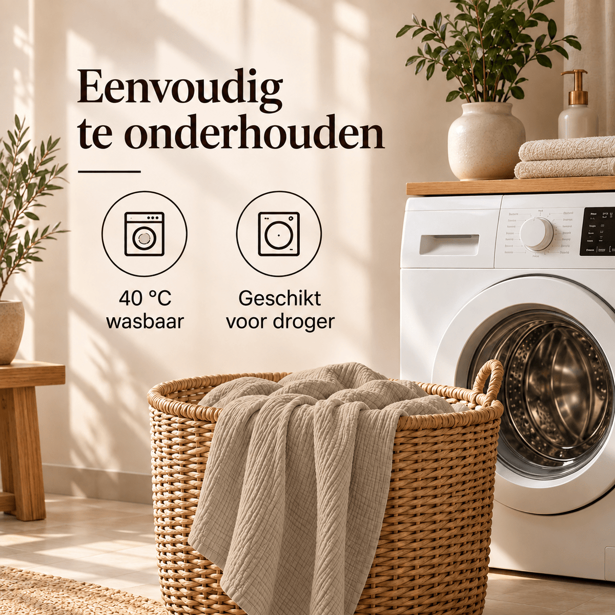 Hoeslaken Mousseline Katoen – Zacht & Ademend – Nude – Dreamhouse - Dromen & Wonen