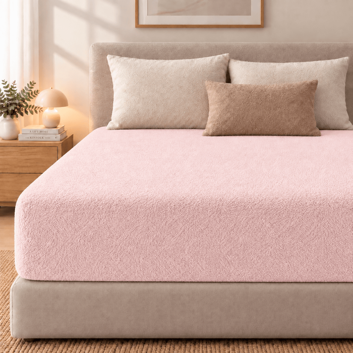 Hoeslaken Teddy – Extra Warm & Superzacht – Roze – Sleeptime - Dromen & Wonen